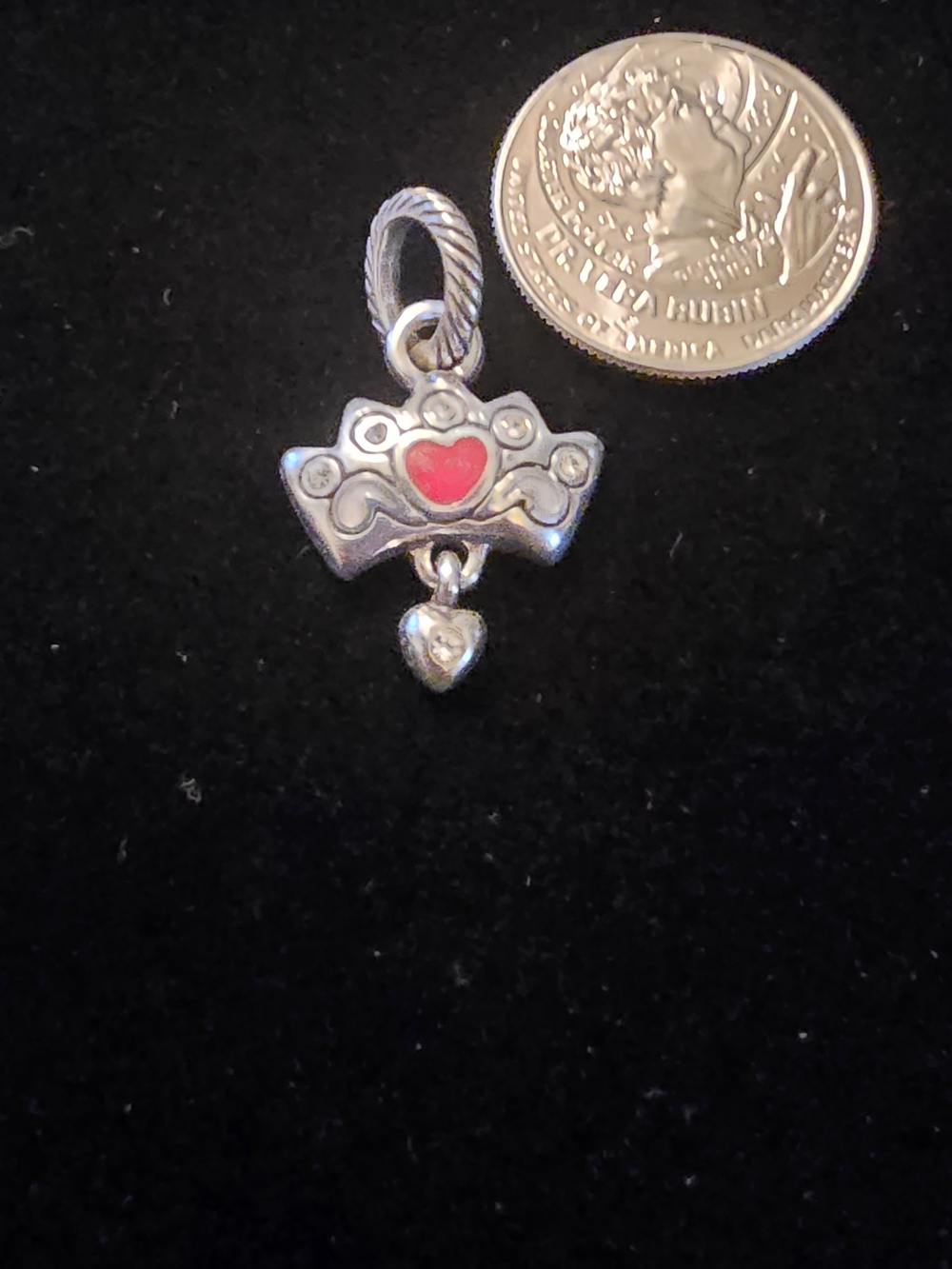 Retired silver-plated Brighton Princess crown charm - Picture 4 of 4
